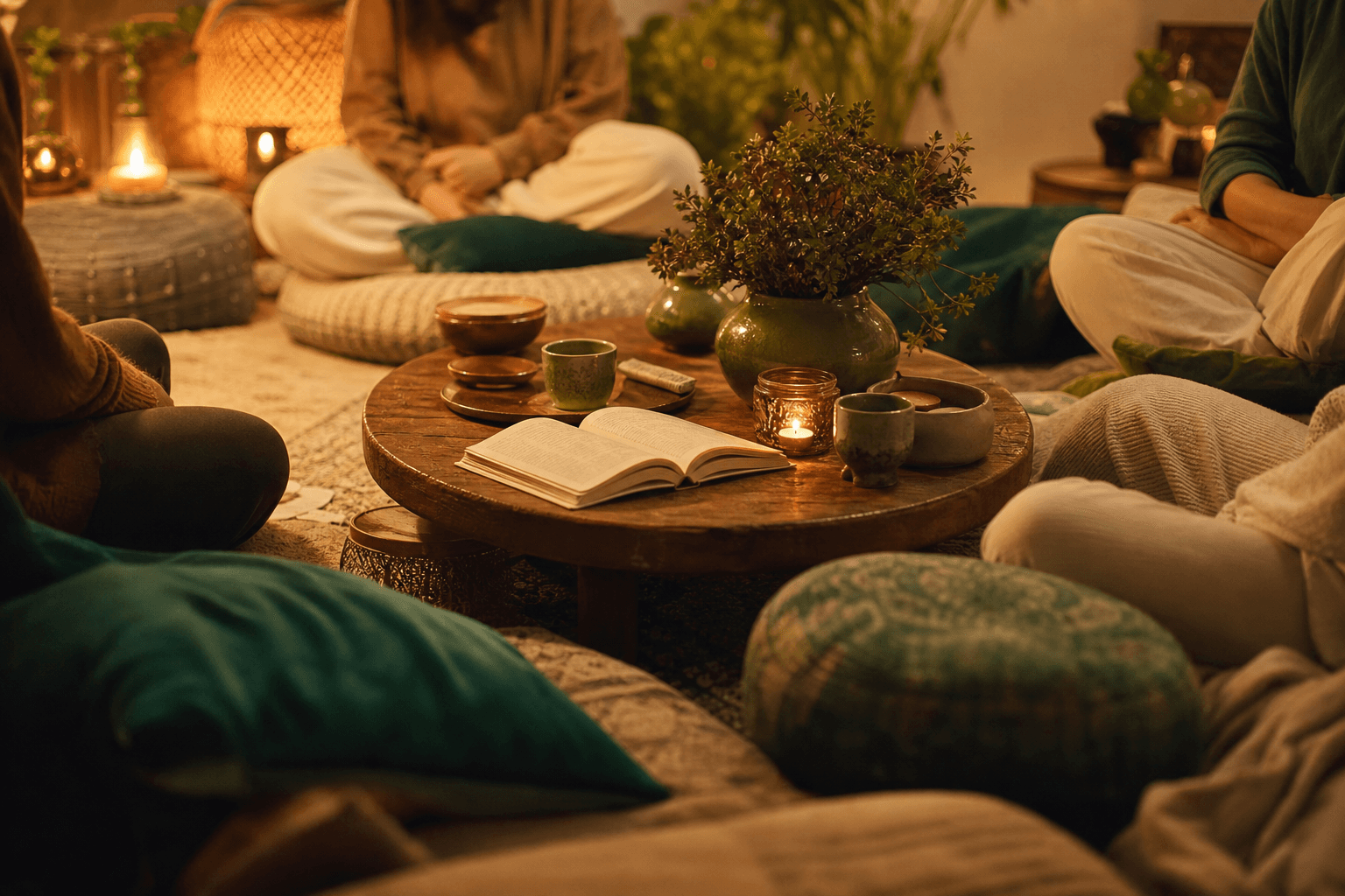 A warm support circle gathering